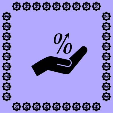 Yandan yüzde simgesi 