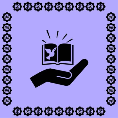 İncil kitap düz simgesi