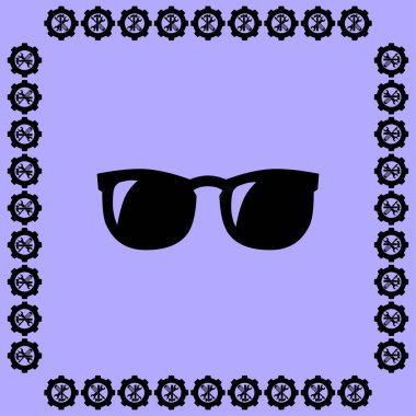 Güneş Gözlüğü Düz Simgesi