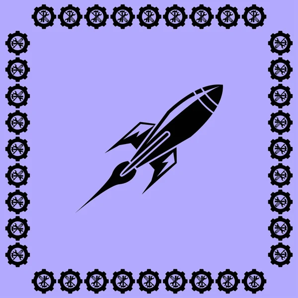 Rocket ship icon — Stock Vector