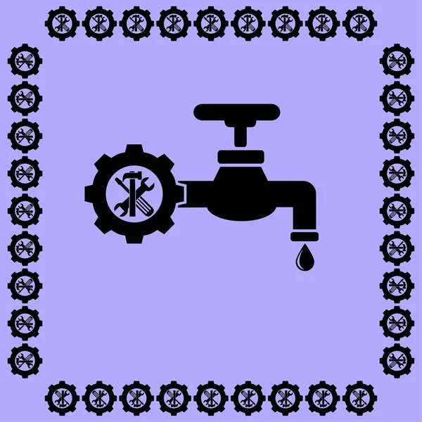Значок крана воды — стоковый вектор