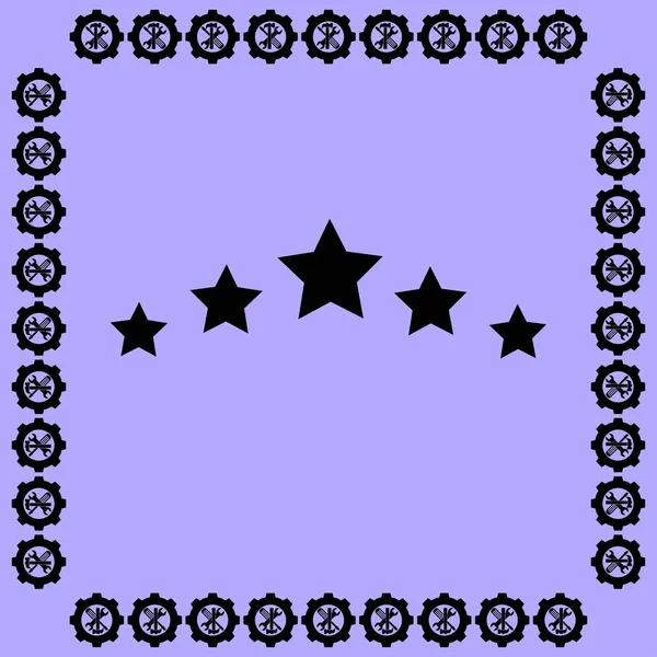 Five stars   icon — Stock Vector