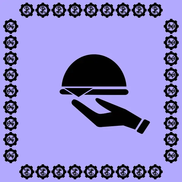 Icono de ilustración de camarero — Vector de stock