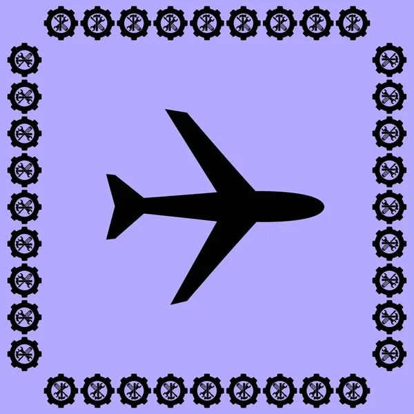 Иллюстрация значка самолета — стоковый вектор