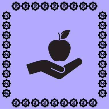 elma üstünde palmiye kutsal kişilerin resmi