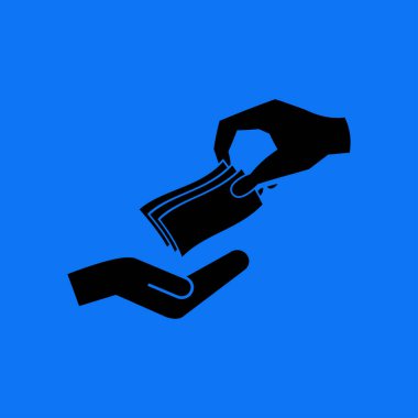 el ve para nakit düz simgesi