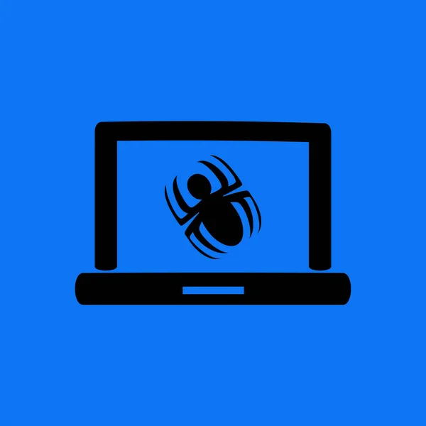 Laptop está infectado por malware — Vector de stock