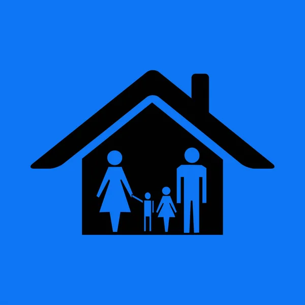 Ikona dom rodzinny — Wektor stockowy
