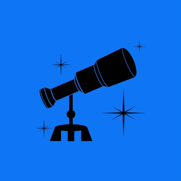 Telescope flat icon — Stock Vector