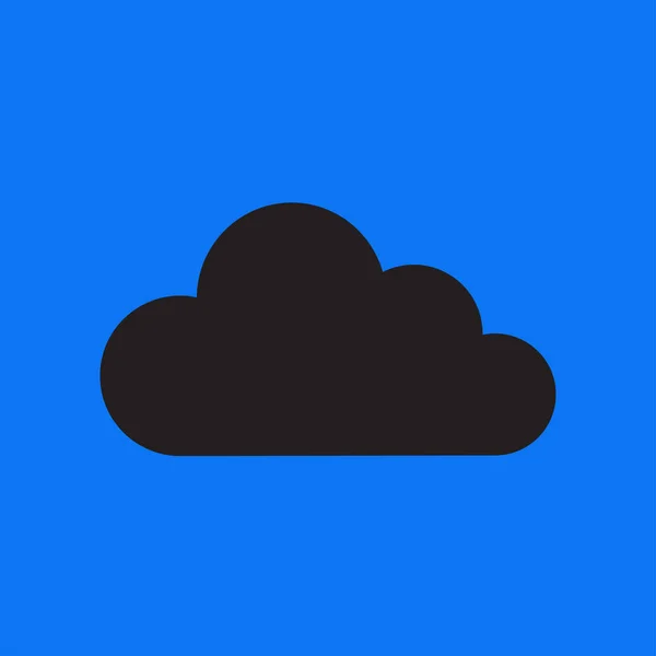 Platte wolken Icoon — Stockvector