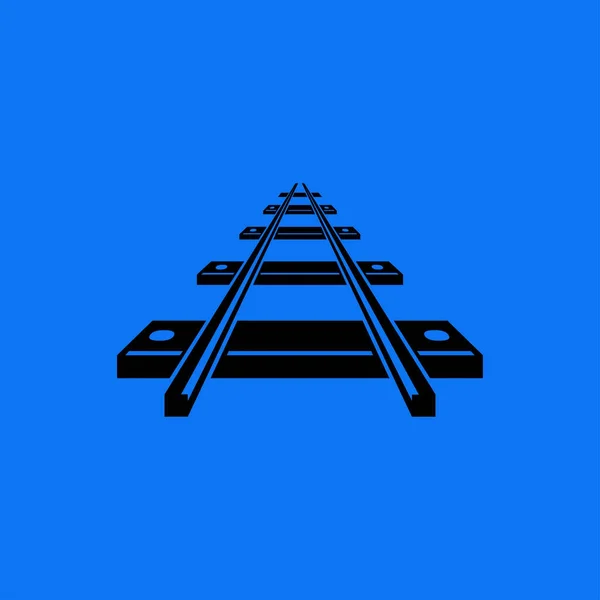 Demiryolu simge tasarlamak — Stok Vektör