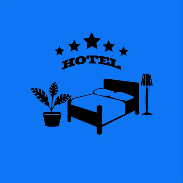 A Hotel lapos ikon — Stock Vector