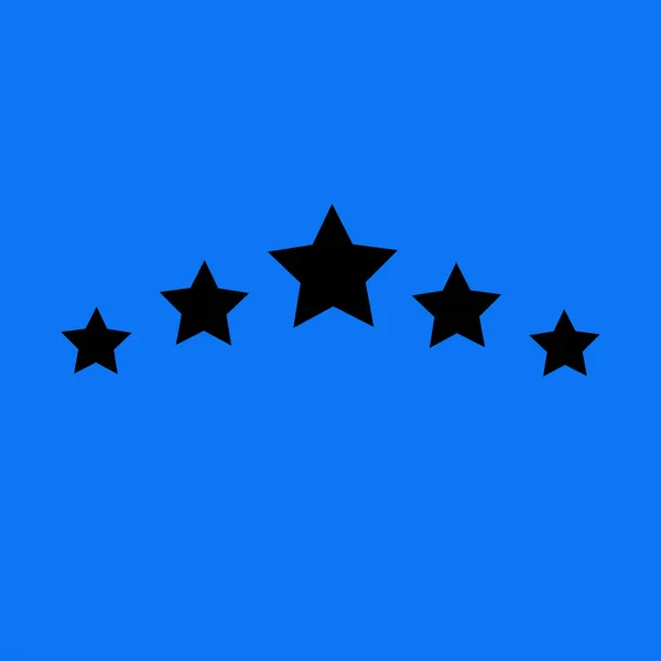 Ícone plano de cinco estrelas — Vetor de Stock