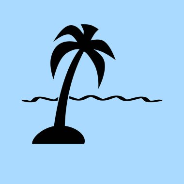 egzotik ada web simgesi.