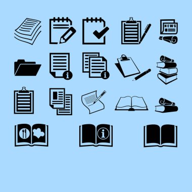 Belge simgeleri illüstrasyon 