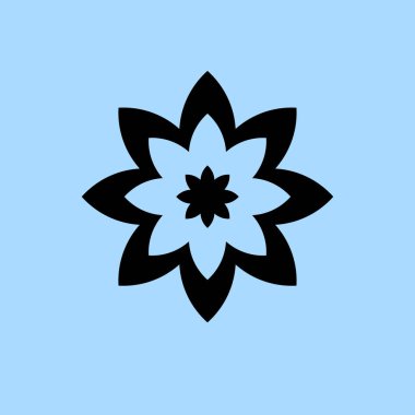 çiçek simgesi illüstrasyon 