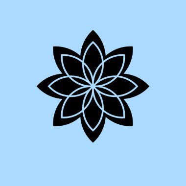 çiçek simgesi illüstrasyon 