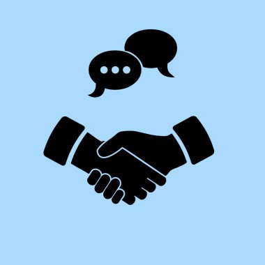 Toplantı simgesi, el sıkışma