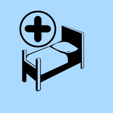 hastane yatak illüstrasyon 