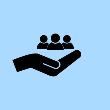 İş adamları simgesi. Takım çalışması