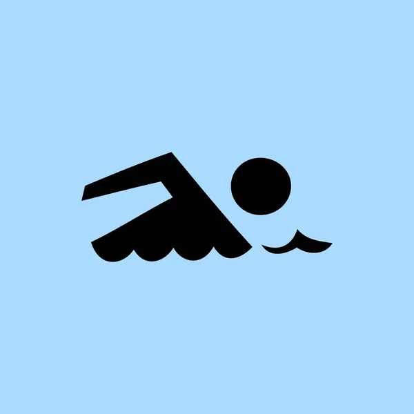 Signo de icono de natación — Archivo Imágenes Vectoriales