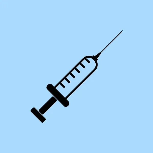 Иконка шприца для подкожных инъекций — стоковый вектор