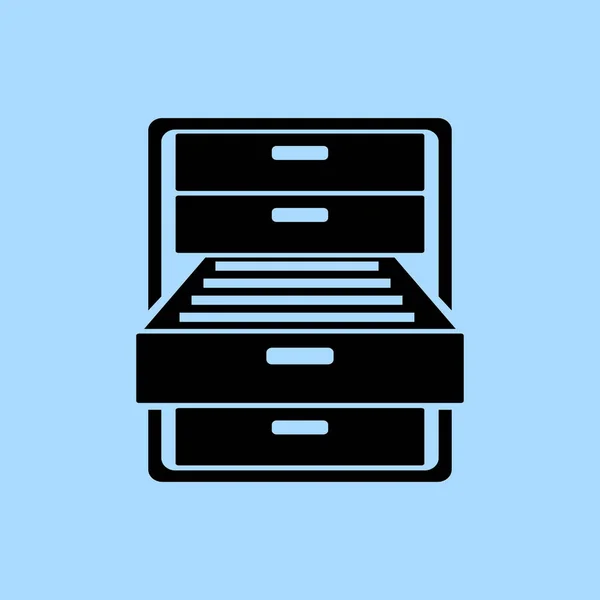 Illustration d'icône de tiroir — Image vectorielle