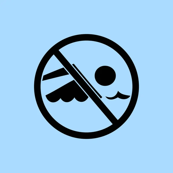 Žádná značka plavání — Stockový vektor