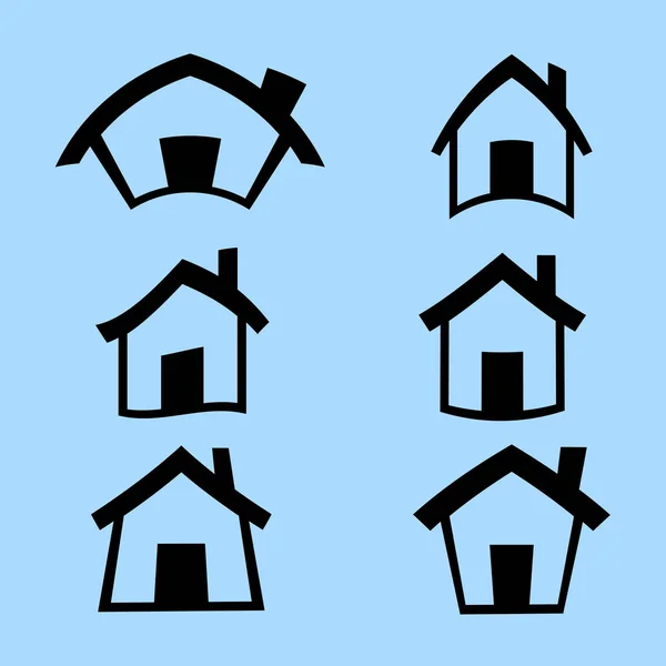 Casas ícones, casa — Vetor de Stock