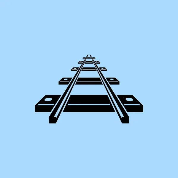 Spoorweg pictogram illustratie — Stockvector
