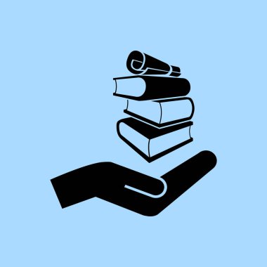 kitap simgesini illüstrasyon   