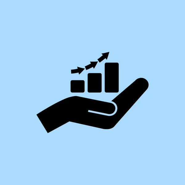 Pictogram hand en winst — Stockvector