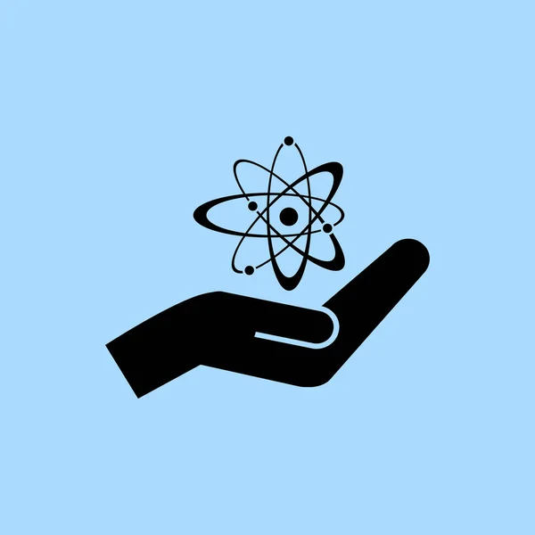 Atom teken pictogram illustratie — Stockvector