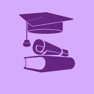 Öğrenci şapka ve kitap