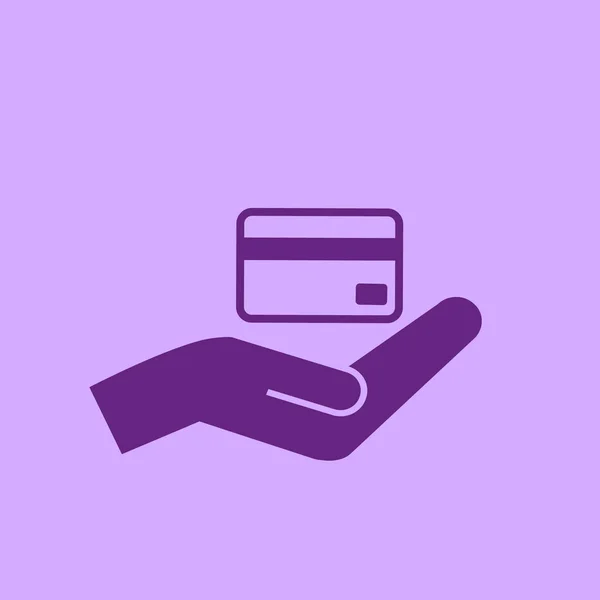 Memegang kartu kredit - Stok Vektor