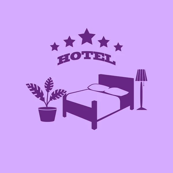 Ilustrace symbolu hotelu — Stockový vektor