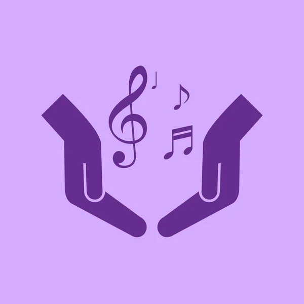 Notas musicales de color morado imágenes de stock de arte vectorial