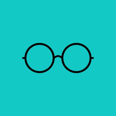 Vektör yuvarlak gözlük simgesi simgesi
