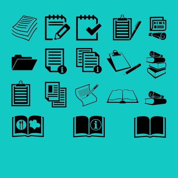 Belge simgeler vektör çizim 