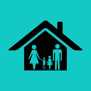 ev vektör simge vektör çizim 