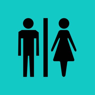 İzole işareti erkek ve kadın