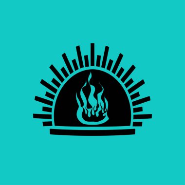 şömine vektör simge tasarlamak 