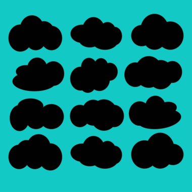 Bulut simgesi vektör illüstrasyonu 