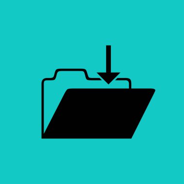 Açık klasör simge vektör çizim 