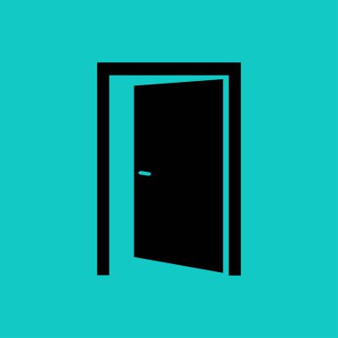 açık kapı vektör simgesi