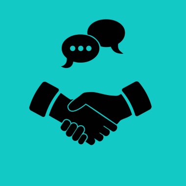 Toplantı simgesi, el sıkışma