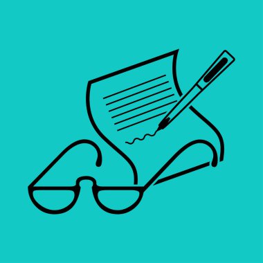 Vektör gözlük simgesi simgesi