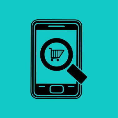 Shoping online vektör simgesi