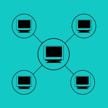 Ağ simgesini illüstrasyon vektör