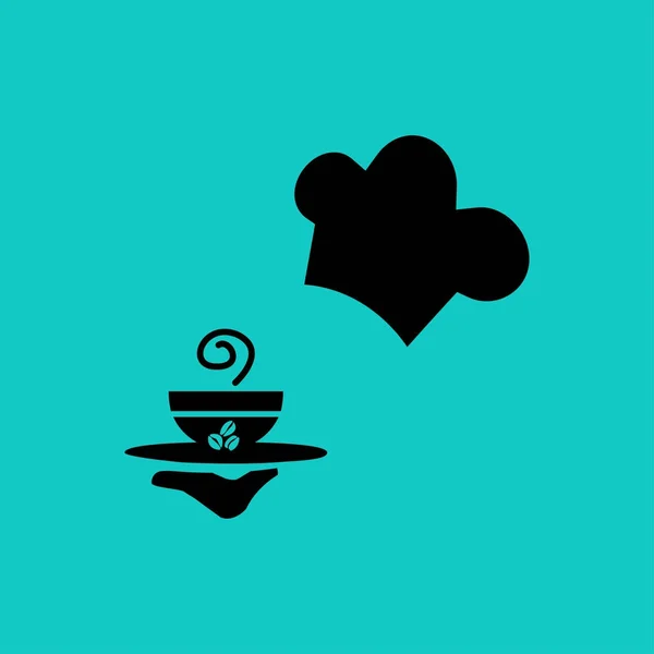Servitör med en kopp kaffe — Stock vektor